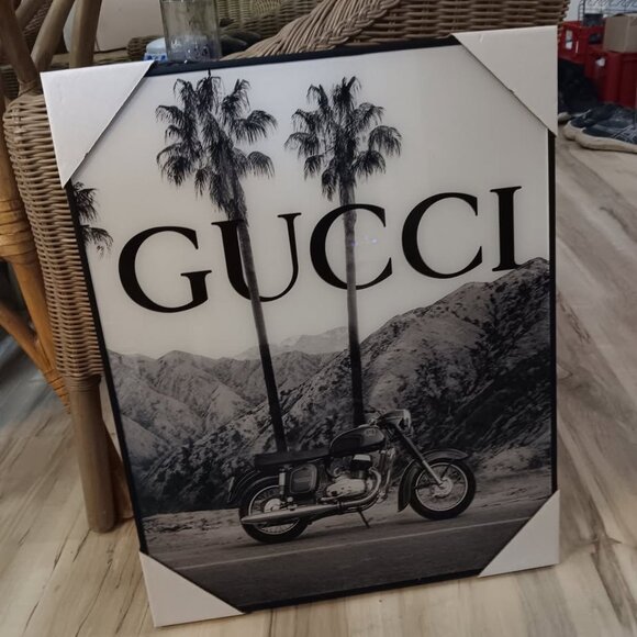 B&W GUCCI Acrylic Wall Art **NEVER USED** - Picture 1 of 1